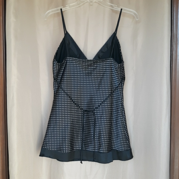 LIKE NEW! Tempted Black polkadot Tank Top Large - Picture 2 of 8